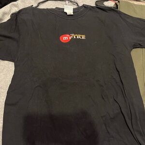 M&M'S Black T-Shirt with Red and Yellow Logo